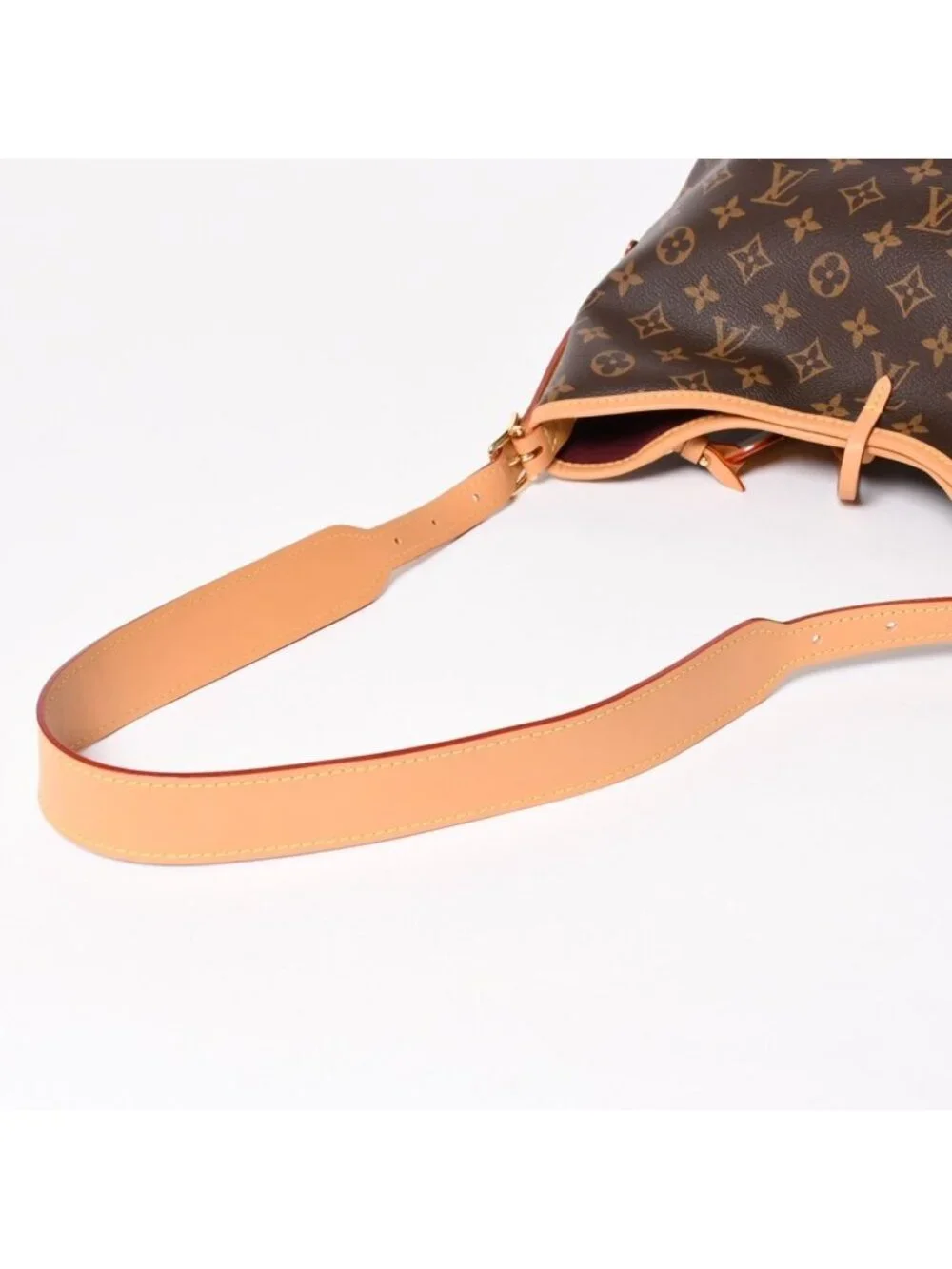 Louis Vuitton Carryall NM PM Bag Monogram Brown Leather Vachetta Gold